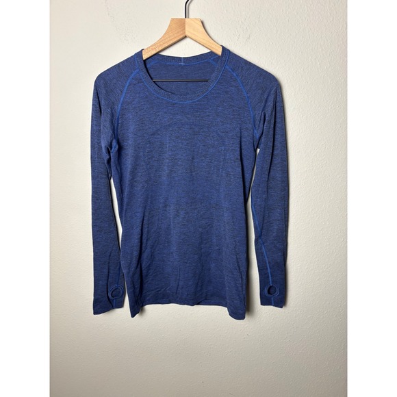 Lululemon Tops - ☀️ Lululemon Swiftly Tech 2.0 Long Sleeve Shirt Blue Heathered Size 10